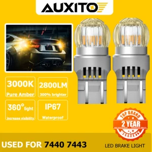 AUXITO Amber 7443 7444 LED Turn Signal Blinker Light Bulbs No Hyper Flash 2800LM - Picture 1 of 12