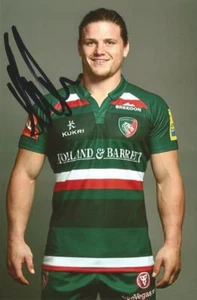 LEICESTER TIGERS RUGBY UNION: HARRY THACKER SIGNED 6x4 PORTRAIT PHOTO+COA - Picture 1 of 1