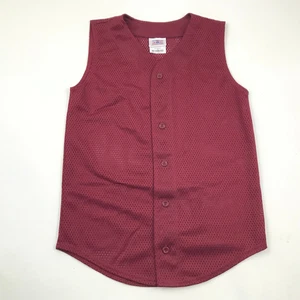 NEW Shirt Youth Size Large L Tank Top Red Jersey Sleeveless Kids Baseball Boys - Picture 1 of 6