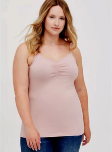 Nuevo con etiquetas Túnica Cami Torrid Talla Grande 3 (22/24) Malva Pálida Cincha Frontal Foxy - Imagen 1 de 9