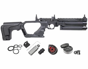 HATSAN Jet 2 Black .22 cal PCP Air Pistol Converts to Air Rifle with Pellets - Picture 1 of 9