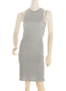 Zara Trafaluc Sz M 28 High Neck Sleeveless Bodycon Tank Dress Grey Knit  - Picture 1 of 4
