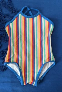 Hanna Andersson Sunblock One Piece Swim Suit Stripe Sz 2T 85 cm Multicolor  - Picture 1 of 5