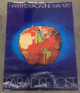 original May 1970 Harper's Magazine promo poster ~ PARADISE LOST ~ 19x27 - Picture 1 of 1