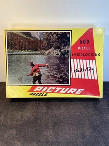 Built-Rite "Forellenwasser" ineinandergreifendes Bilderpuzzle 500 Teile, Nr. 450, Vintage. - Bild 1 von 11