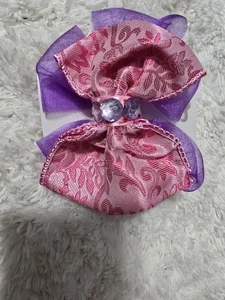 Hairbow Handmade Pink and Blue Ribbon for All Hair Types - Picture 1 of 1