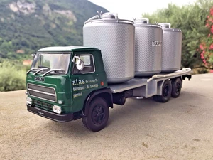 Camion D'epoca Vintage Truck Fiat 673 NR Cisterna Latte 1969 Die Cast 1/43 - Foto 1 di 12