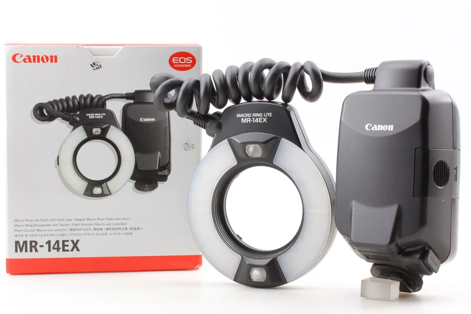 [MINT IN BOX] Canon MR-14EX Macro Ring Light Flash TTL E-TTL EOS EF From JAPAN - Image 1 of 4