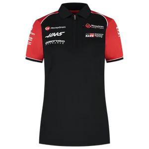 Haas Racing F1 2025 Women's Team Fitted Polo Shirt - Black - Picture 1 of 5