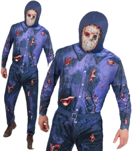 Friday The 13th Jason Voorhees Boiler Suit Costume Official Mens Halloween Fancy - Picture 1 of 3