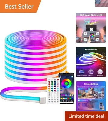 Flexible 12V Neon Rope Lights with Music Sync - Perfect for Indoor/Outdoor Use - Image 1 of 4