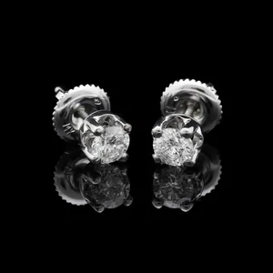 OHRRINGE LICHTPUNKT 14 KT WEISSGOLD BRILLANTEN 0,46 CT NATUR ZERTIFIKAT - Bild 1 von 6