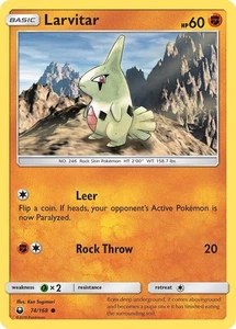 Larvitar 74/168 SM - Celestial Storm Pokemon Card NM - Picture 1 of 1