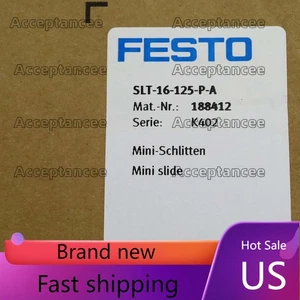 New Festo SLT-16-125-P-A 188412 Cylinder FedEx or DHL or UPS Fast Shipping - Picture 1 of 2