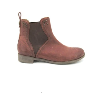OluKai Kualona Womens Leather Chelsea Ankle Boots Brown Studded Detail Size 8 - Picture 1 of 10