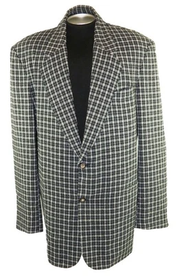 Vintage Guess Coat 80's Tartan Plaid Lined Designer Hipster Tag M Sleeve 26.5 - Image 1 of 4