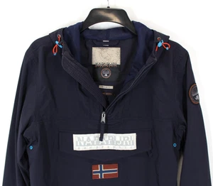 Napapijri Rainforest Summer Anorak Jacket Navy Size M Men's Lightweight Pullover - Picture 1 of 22