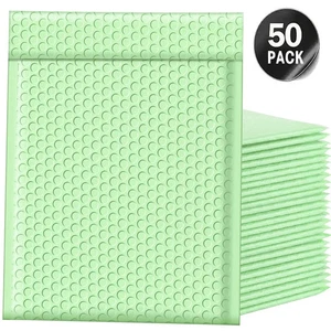 50Pcs Mint Delivery Packaging, Small Business Supplies, Bubble padded Envelopes - Picture 1 of 7