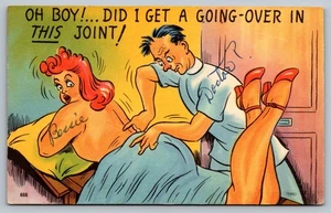 Vintage 1957 Humorous Comic Postcard Boston Tichnor Bros - Picture 1 of 2