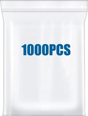 1000PCS 5"x7" Clear Small Plastic Resealable Poly Zip Bags Lock 5x7"  - Image 1 of 4