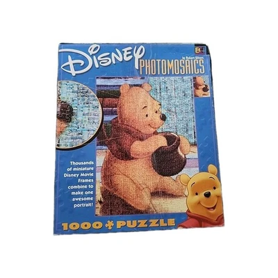 Rompecabezas de 1000 piezas Winnie the Pooh Photomosaics de Disney raro - 27" x 20" Foto 1 de 4