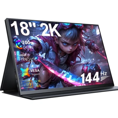 Portable Monitor 18 Zoll 2.5K 2560 x 1600P Tragbarer Monitore Mobiler mit VESA - Bild 1 von 4