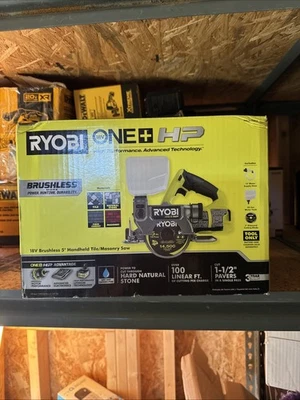 NUEVA Sierra para azulejos de mampostería Ryobi PBLHTS01B ONE+ HP 18V inalámbrica de 5" portátil húmeda/seca Foto 1 de 4