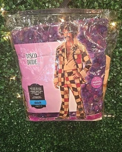 Men's Adult Fashion Disco Dude 4-Piece Halloween Leisure Suit Costume L(42-44) - Picture 1 of 6