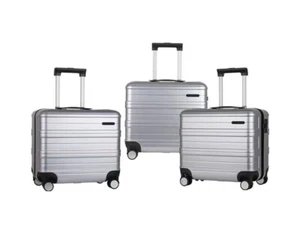 Trolley da viaggio business design a righe unisex TSA Lock borsa weekend 2193 - Foto 1 di 9