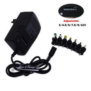 Universal 3V 4 5V 6V  9V 12V AC/DC Adapter Power Supply  EU For Household 30W - Picture 1 of 6