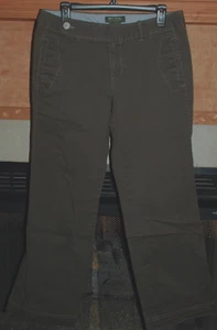 Pantalones elásticos Eddie Bauer marrón calce vashon talla 8 nuevos sin etiquetas - Imagen 1 de 8