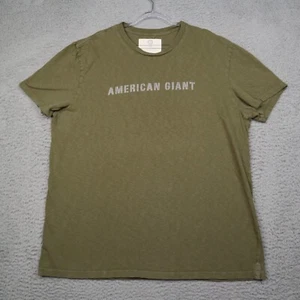 American Giant T-Shirt Herren XL Oliv Army Grün Logo Tee USA Kurzarm - Bild 1 von 10