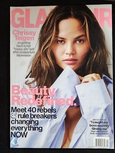 Glamour Magazine April 2017 Chrissy Tiegen on Her Postpartum Depression - Picture 1 of 1