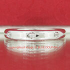 Genuine Natural Diamond Solid Sterling Silver Wedding Ring Band White Gold Finis