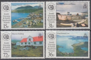 JUEGO DE 4 GEORGIA DEL SUR Sc # 166-9 CPL MNH - SITIOS HISTÓRICOS - Imagen 1 de 1