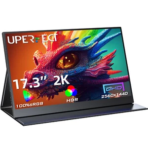 17.3" UPERFECT 2K Portable Monitor 2560x1440 100%sRGB HDMI USB-C VESA Compatible - Picture 1 of 7