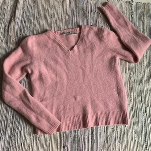 VTG Paul Harris Sweater Womens Small Lambswool Angora Pink Cropped v-neck Soft - Picture 1 of 5