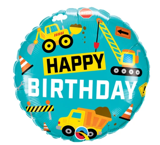 Globos de cumpleaños, globo de helio, excavadoras de construcción globo de aluminio Foto 1 de 1