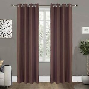 2 Panels Lined Backing Heavy Thick Blackout Window Curtains Drapes 52"Wx82"L
