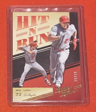 2019 Leather & Lumber Mike Trout Hit N Run #39/99 Los Angeles Angels