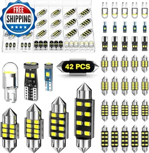 42 PCS Upgraded LED Interior Car Lights Kit, Super Bright Dome Map and Door Ligh - Picture 1 of 7