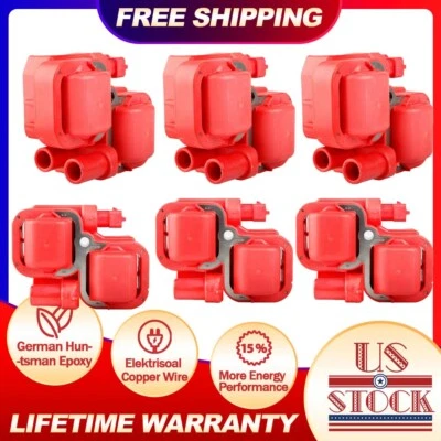 Juego de 6 bobinas de bobina de chispa de encendido UF-359 para Mercedes-Benz Clase C CL CLK ML Foto 1 de 4