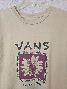 Vans "Marching Ants" Short Sleeve T-Shirt, Beige, Size: Large - Slim Fit - Picture 1 of 9