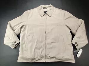 Claiborne Poly Tech Men's XL Limestone Full Zip Long Sleeve Soft Lined Jacket - Picture 1 of 8