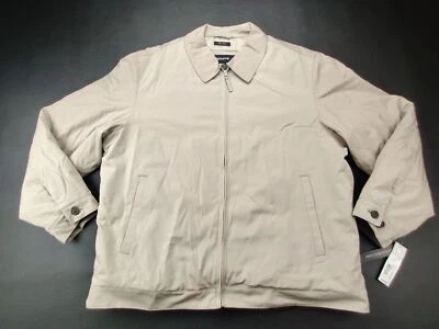Chaqueta Claiborne Poly Tech Para Hombre XL Piedra Caliza Cremallera Completa Manga Larga Forrada Suave  Foto 1 de 4