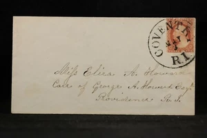 Rhode Island: Coventry (#1) 1858 (circa) #26 Cover, Balloon CDS, Kent Co - Picture 1 of 2