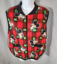 Vintage zipper Mickey & Co Vest Fleece Pockets Southwestern Size Large Blue