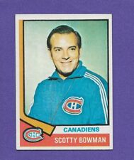 1974-75 Topps Hockey #261 Scotty Bowman ROOKIE card HOF Montreal Canadiens EXMT