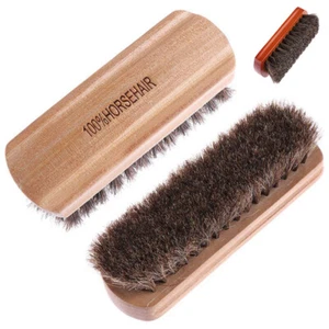 Für Wildleder Nubuk Stiefel Rosshaar Schuhbürste Politur Pferdehaar Weich Werkzeug Polieren - Bild 1 von 13