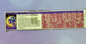 Original Vintage Transformers G1 Skalor Tech Spec Bio Card File Card - Bild 1 von 2